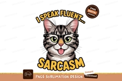Sarcastic cat with glasses feline animal Product Image 1