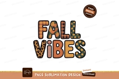 Autumnal text with patterned letters fall vibes Product Image 1