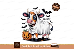 Cow ghost costume with pumpkin halloween Product Image 1