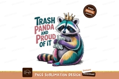 Colorful raccoon king trash panda proud crown Product Image 1