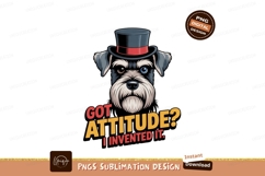 Dog Wearing Top Hat Attitude schnauzer Product Image 1