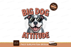 Cool dog with sunglasses and text attitude Product Image 1