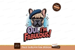 French bulldog wearing beret animal Product Image 1