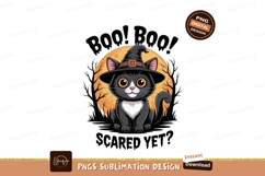 Black cat wearing witch hat halloween Product Image 1