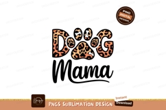 Dog Paw Print Leopard Lettering pattern Product Image 1