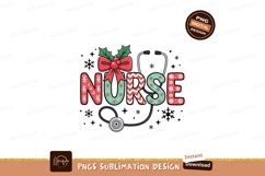 Festive Nurse Stethoscope Christmas Holly image Product Image 1