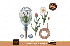 Floral elements with nautical accents tulips flowers Product Image 1