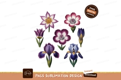 Purple Pink White Flowers Arrangement botanical Product Image 1