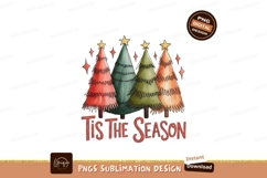Festive Christmas Trees with Stars and Text season Product Image 1