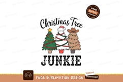 Festive Christmas Trees Cowboy Hat Santa Hat holiday Product Image 1