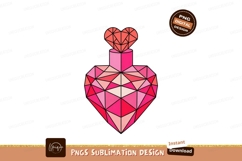 Geometric heart shaped perfume bottle pink Product Image 1