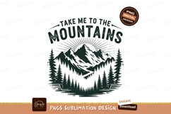 Mountain Range Adventure Landscape Sublimation Png Product Image 1