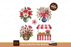 Floral arrangements and market stall flowers poppies Product Image 1