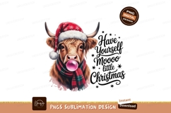 Highland cow festive holiday bubblegum image Product Image 1