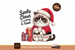 Grumpy cat festive holiday christmas santa Product Image 1
