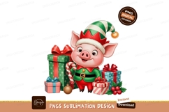 Pig Elf Christmas Gifts Candy Cane image Product Image 1