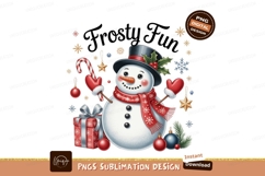 Festive snowman with holiday decorations christmas Product Image 1