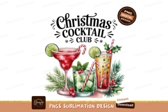 Festive Christmas Cocktails With Candy Canes And Holly Product Image 1