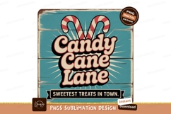 Candy Cane Lane festive sign image Product Image 1