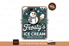 Snowman ice cream sign cone scarf Product Image 1