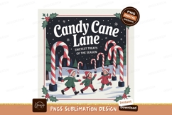 Children walking through candy cane lane Christmas Product Image 1
