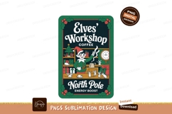 Elf making coffee with mice in workshop north Product Image 1
