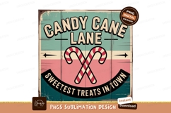 Candy Lane Sweetest Treats Sign cane town Product Image 1