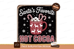 Festive hot cocoa mug with candy canes and reindeer Product Image 1