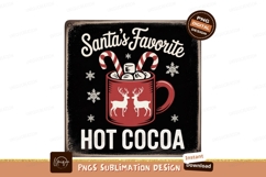 Festive Hot Cocoa Mug With Reindeer And Candy Canes Product Image 1