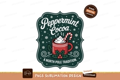 Peppermint cocoa mug with candy cane image Product Image 1