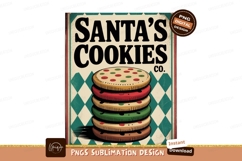 Santa Cookies Company Vintage Sign image Product Image 1