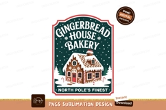 Gingerbread House Bakery Christmas Scene holiday Product Image 1