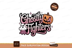 Ghostly Fighters Pink Ribbon Pumpkin halloween Product Image 1
