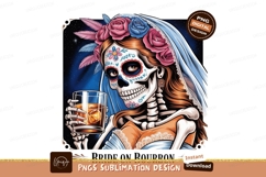 Sugar Skull Bride Holding Whiskey glass Product Image 1