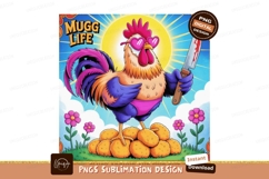 Rooster holding bloody knife with heart sunglasses Product Image 1