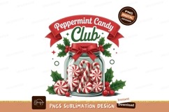 Peppermint Candy Club Jar christmas holly Product Image 1