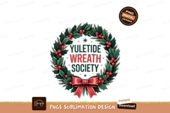 Holly wreath with red bow and text christmas green Product Image 1