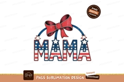 Mama American flag bow stars Product Image 1