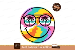 Smiley face with sunglasses reflecting palm trees image Product Image 1