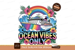 Cruise Ship Ocean Vibes Sublimation Png Product Image 1