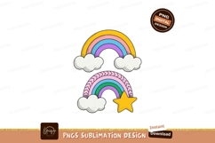 Pastel Rainbows Clouds Star yellow Product Image 1