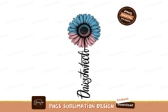 Transgender pride flower with script blue pink Product Image 1