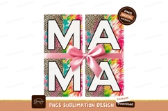 Mama letters leopard tropical ribbon image Product Image 1