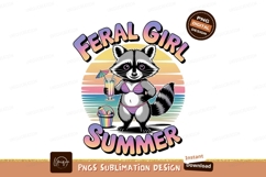 Raccoon bikini summer drink beach image Product Image 1