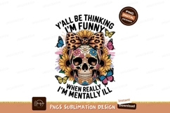 Skull sunflowers butterflies leopard bow image Product Image 1
