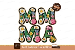 Floral letters with daisies roses blue flowers image Product Image 1