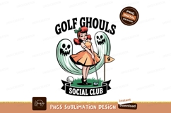 Pinup ghost golfer with flag image Product Image 1