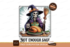 Skeleton Witch With Turkey And Broom image Product Image 1