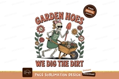 Skeleton gardener with flowers in wheelbarrow shovel Product Image 1