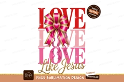 Pink bow red pink love Jesus image Product Image 1